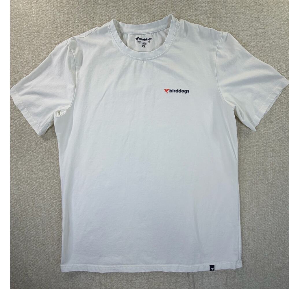 Birdogs Men's White XL Graphic Short Sleeve Crewneck Casual T Shirt Comfort Tee